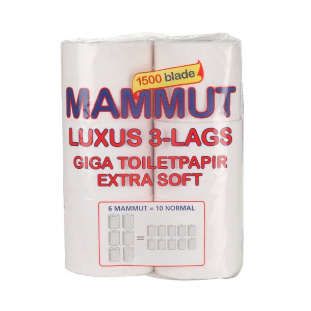 Mammut Giga luxus toiletpapir 6 rl.